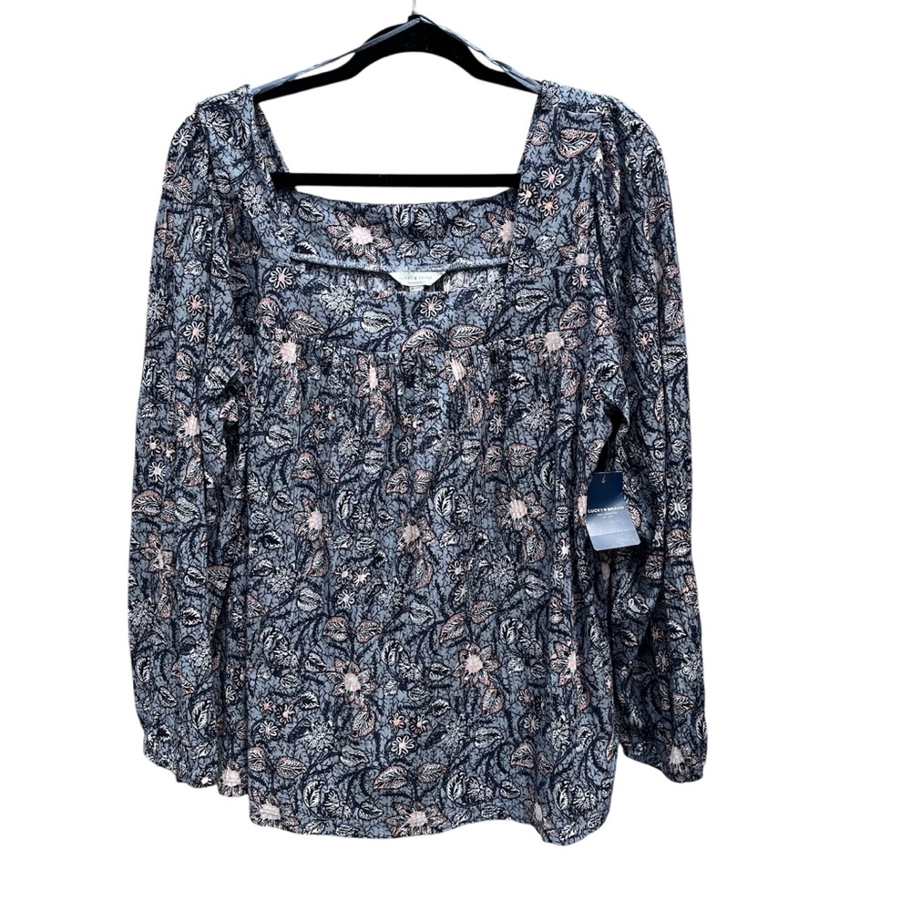 NWT Lucky Brand peasant top size XL festival bohemian hippie chic cottagecore